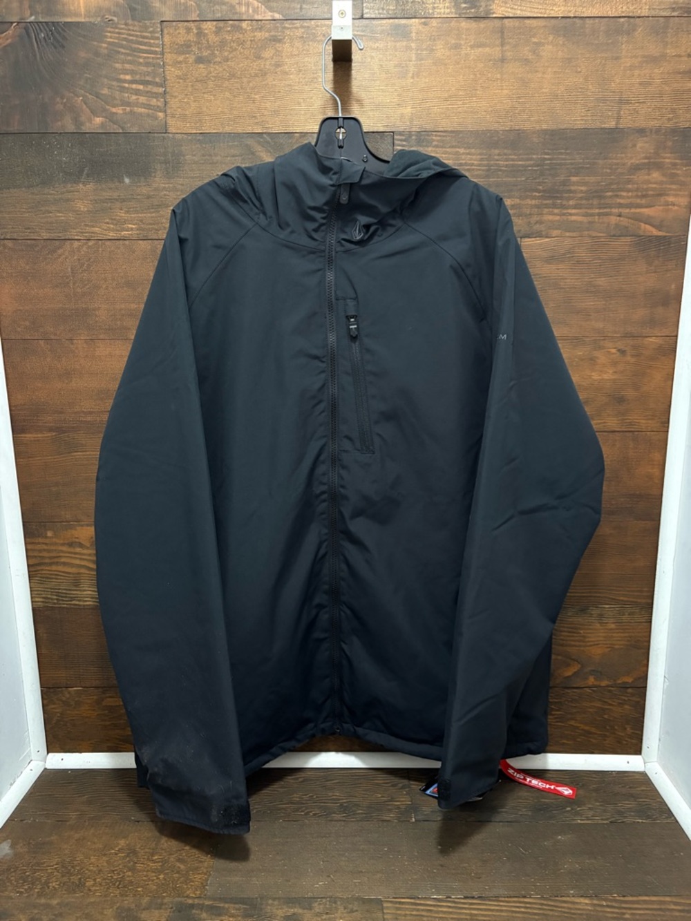 Volcom Men's Black Hooded Lightweight Shell Jacket